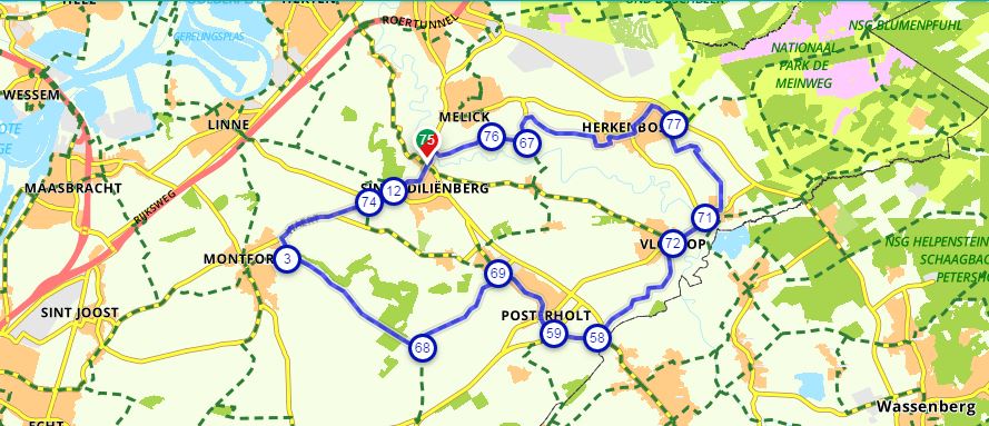 Geluksroute Roerdalen fietsen