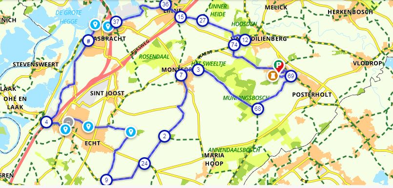 Fietsen door smalste stukje Nederland